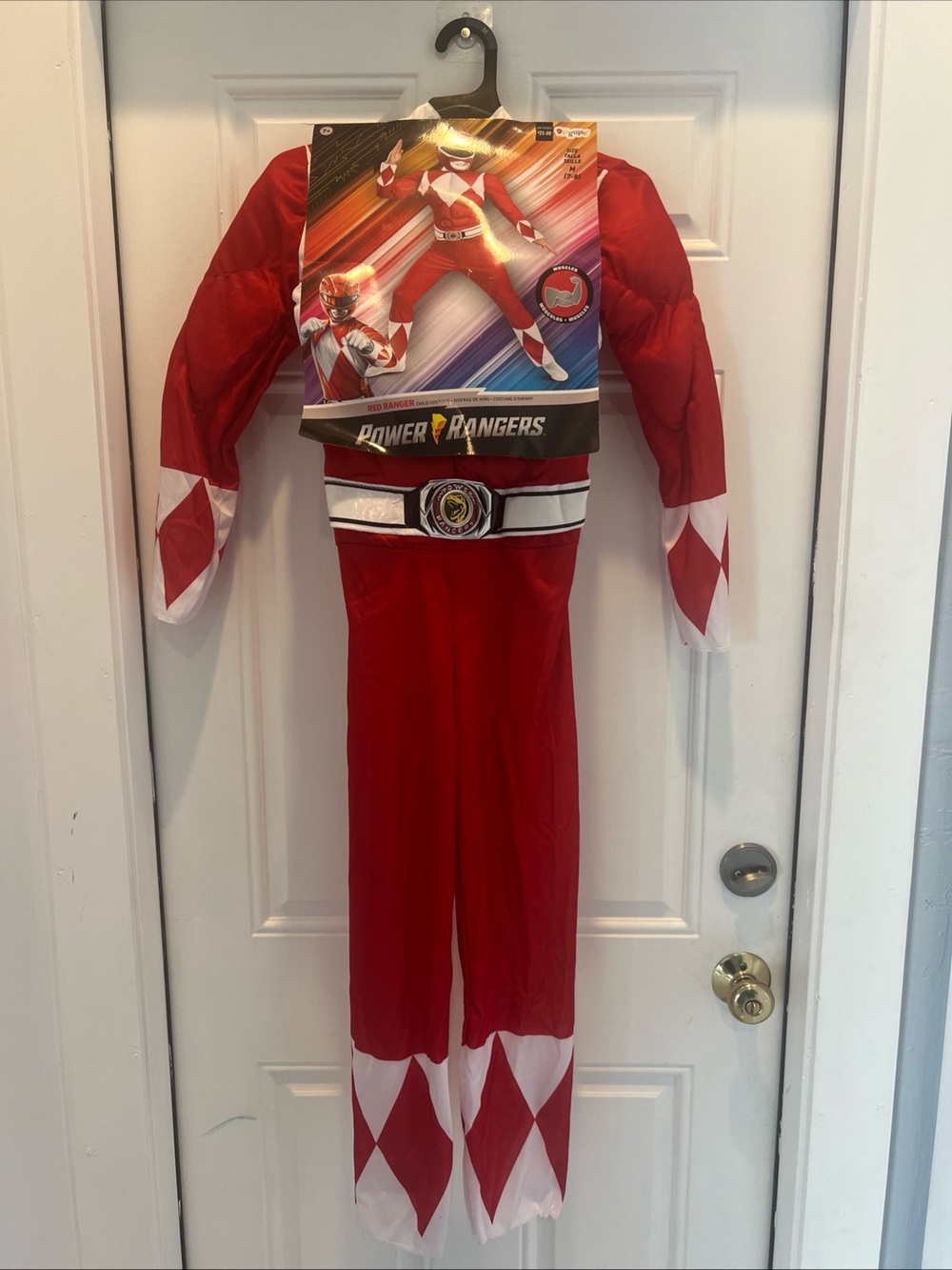 Red Ranger Halloween Child kids Costume Power Rangers Size  M (7-8) New